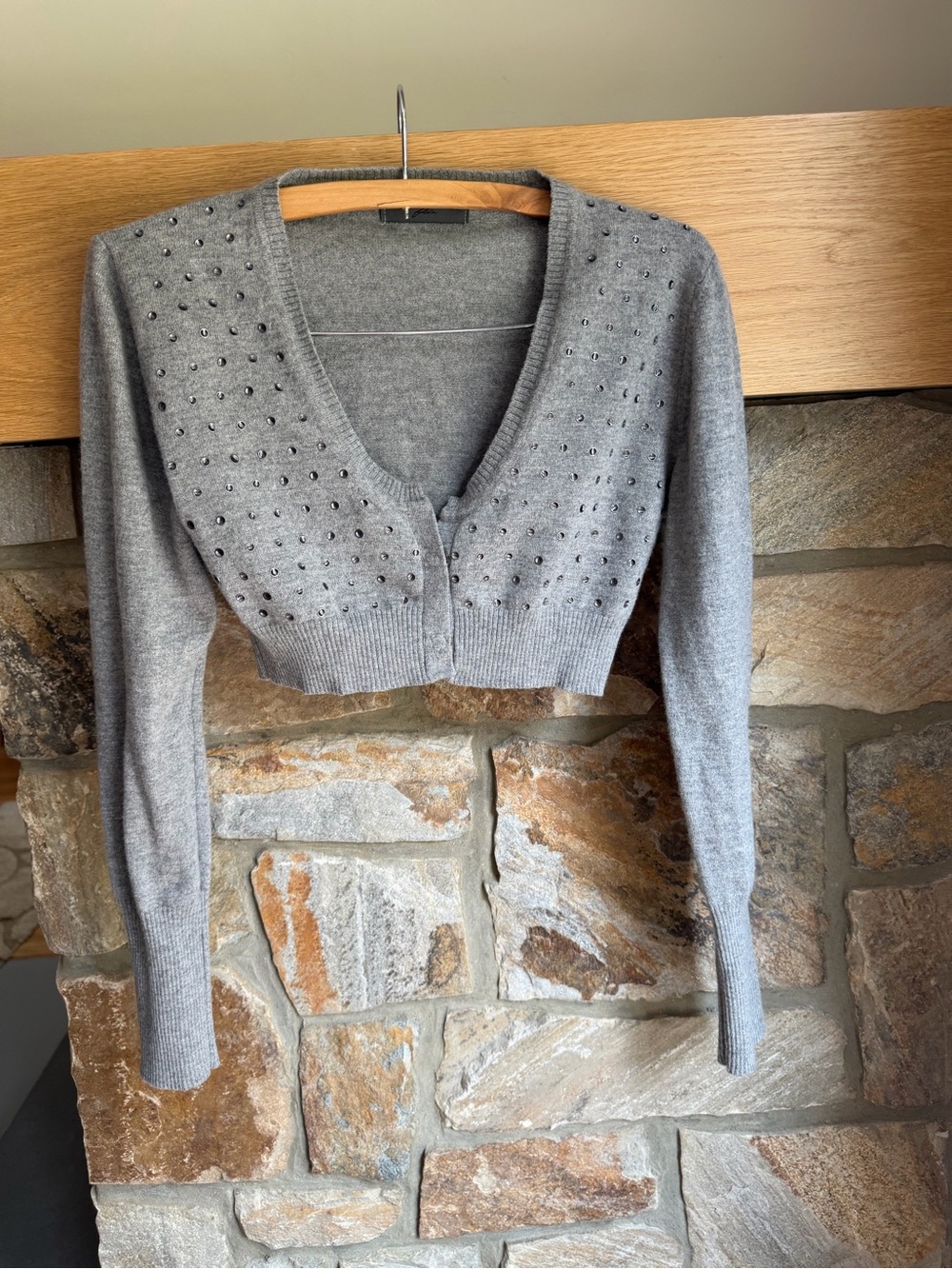 Daniele Fiesoli Italy Studded Merino Cashmere Cardigan XS - Picture 10 of 16